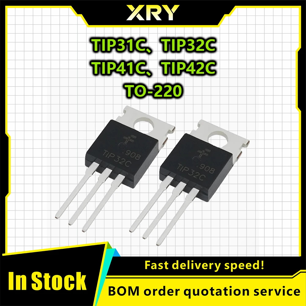 10PCS TIP31C TIP32C TIP41C TIP42C TIP31 TIP32 TIP41 TIP42 TIP29C TIP30C TIP29 TIP30 TO-220 Transistor IC