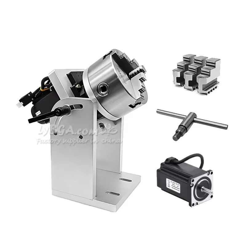 LY ZT-D 22/30/44/62/65/80mm Through-Hole Hollow Rotary Stage Fixture Tools 3Jaw Chuck for  Engraving Marking Welder Machine