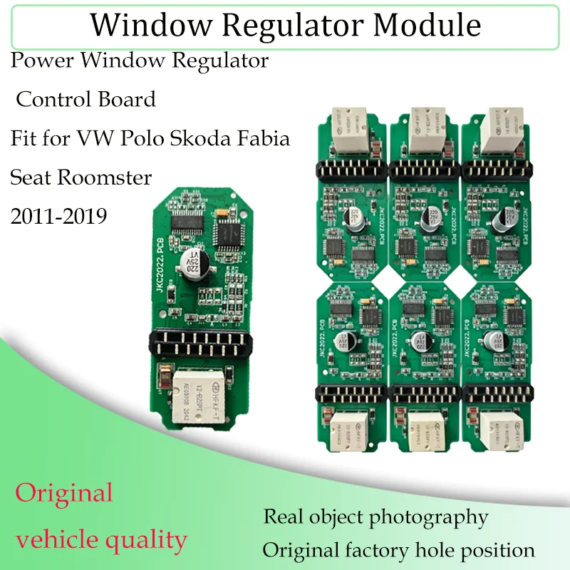 Window Regulator Control Board Fit for VW Polo Skoda Fabia Seat Roomster 2011-2019, Front & Rear 4 Doors Circuit Module