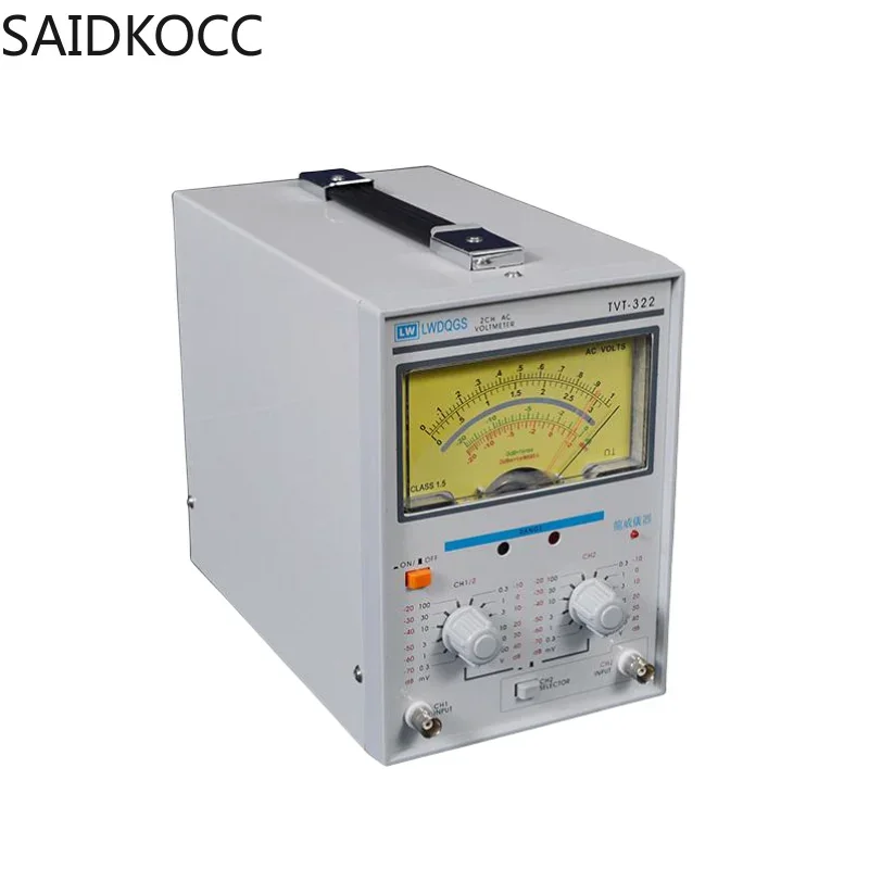 TVT-322 Dual Channel Milivoltmeter Double Needle Millivoltmeter New Design High Quality Pointer Voltage Measuring Instruments