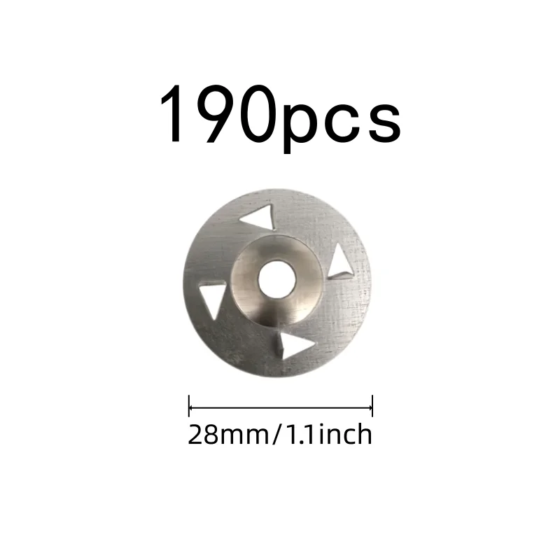 Four Claw Anti-Slip Design 28mm Iron Tile Washers, 190 pcs, Wall Construction, Multipurpose, Versatile