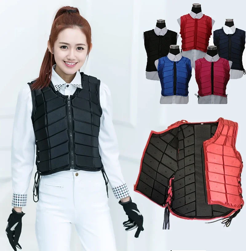 Adult Women Horse Riding Body Protector Vest Thicken 1.5cm Mens Equestrian Vest Equine Armor Riding Horse Protection Accessories