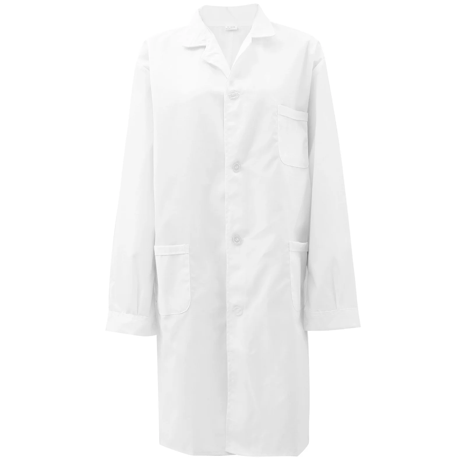 Weißer Laborkittel Langarm Professioneller medizinischer Mantel Männer Erwachsene Arztkostüm Atmungsaktiv Langlebig Arzt Cosplay Uniform