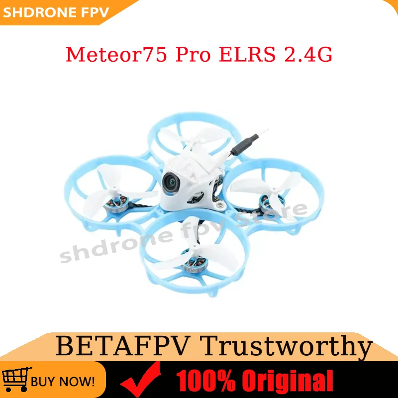 

BETAFPV Meteor75 Pro ELRS 2.4G Receiver Brushless Whoop Quadcopter with 1102 22000KV Motor and 5.8GHz 400mW VTX Racing Drone