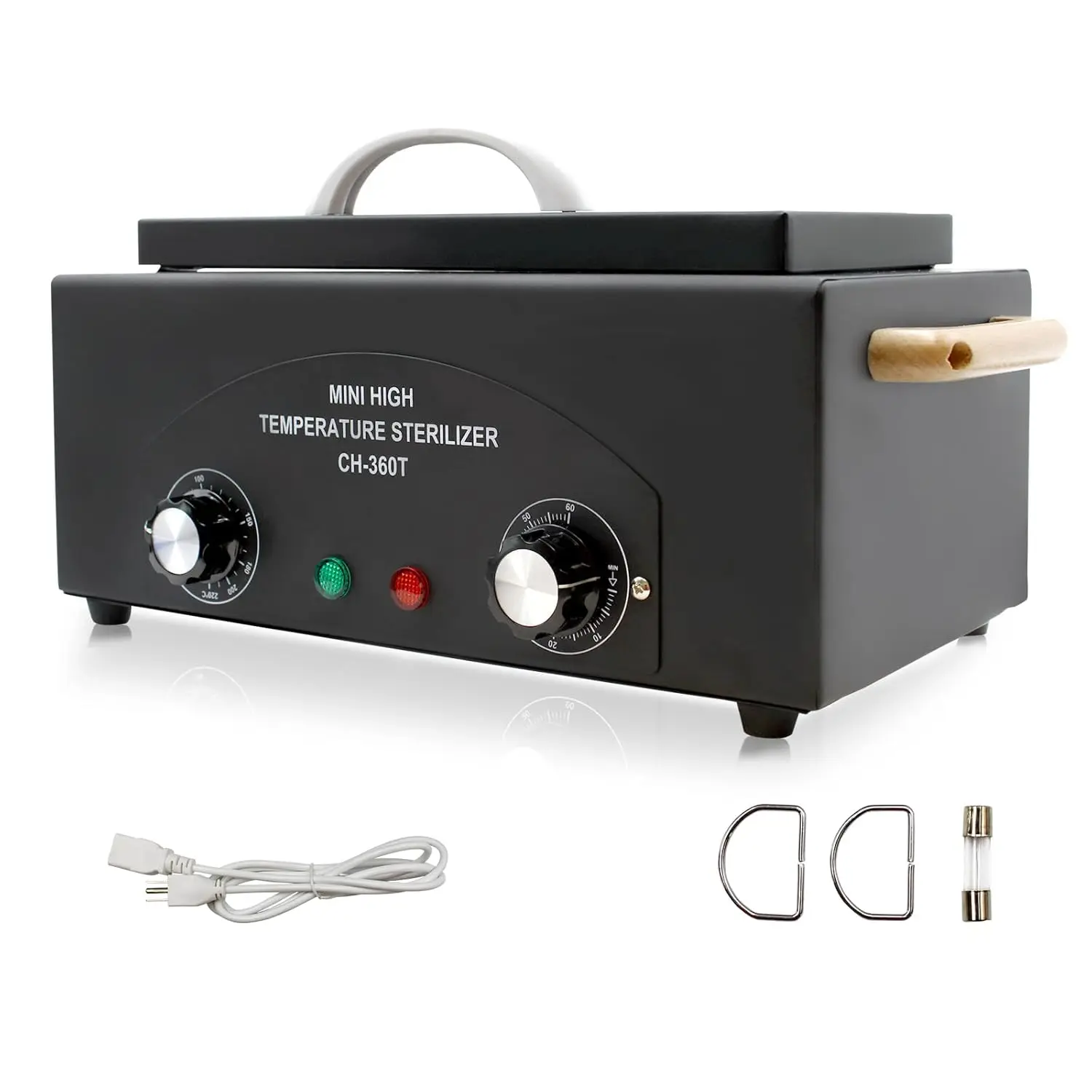 1.5L Dry Heat Sterilizer Box 110V 300W with Timer for Salon Barber Tools