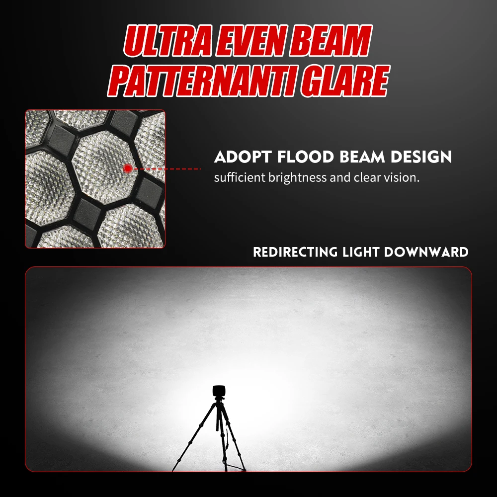 HL 16 LED Work Light White Amber LED Flood Beam Turn Signal Strobe Light for Construction Machinery Tractor ATV off-road use