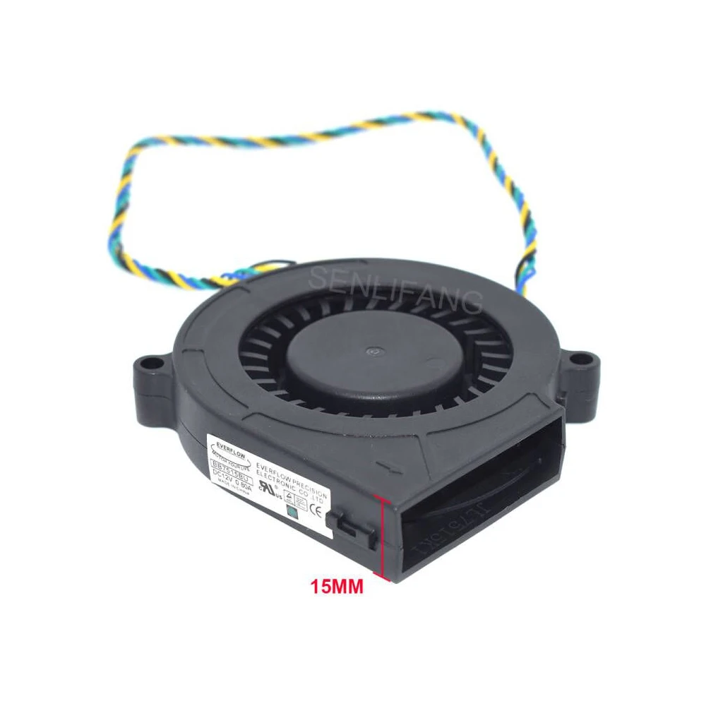 Para BB7515BU B127515BU para COOLSERVER DC 12V 0.80A ventilador de enfriamiento de servidor de 4 cables bien probado