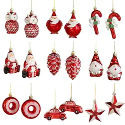 Donut-shaped Christmas Decoration Exquisite Mushroom Donut Santa Claus Shape Xmas Tree Hanging Ornament Festive for Christmas