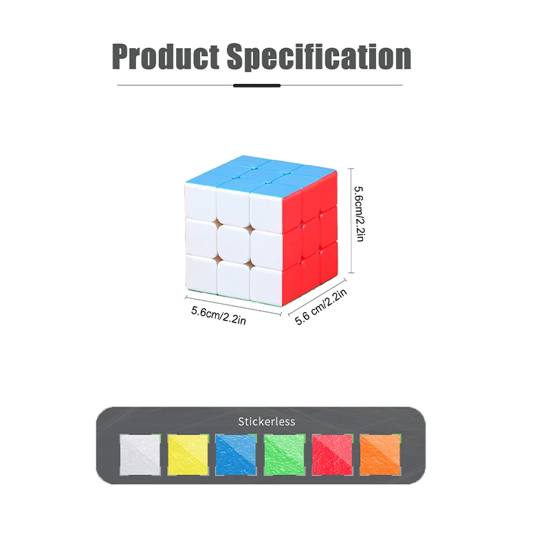 SENGSO Hot Selling Toys 3x3x3 Series Stickerless Magnetic Frosted Magic Cube for Kids Puzzles Smooth Cube Educational Toys