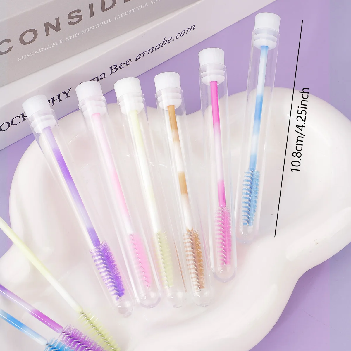 1 Uds. Varitas de cristal para pestañas, cepillos, suministros para barras de pestañas, brocha de maquillaje, aplicador de rímel portátil, varillas para cejas, exfoliante de pestañas