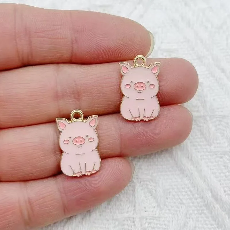 10pcs Cartoon Penguin Panda DIY Korean Edition Keychain Pendant Necklace Pendant Alloy Drip Oil Jewelry Accessories view 4