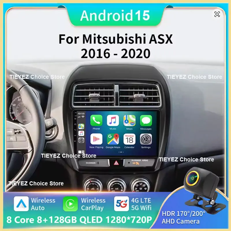 

Для Mitsubishi ASX 1 Carplay Auto Android 15, мультимедийный видеоплеер, DSP, GPS, стерео, модели 2016-2022, автомобильное радио