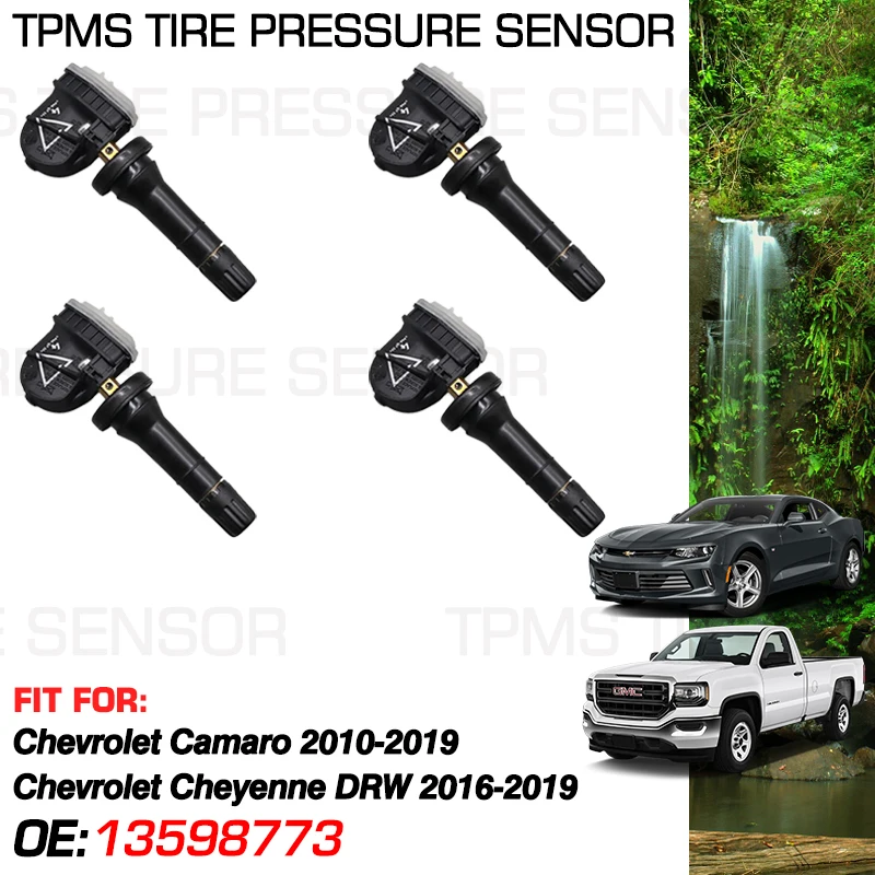 433MHz For Chevrolet Camaro 5th gen 2010-2019 Chevrolet Cheyenne DRW 2016-2019 Tire Pressure Monitoring Sensor System 13598773