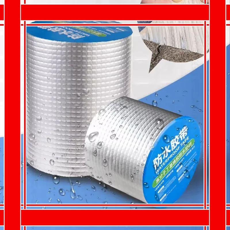 Waterproof Leak Sealing Material Crack on The Roof of Cement Bungalow Butyl Roll Waterproof Tape Strong Leak Sealing Adhesive