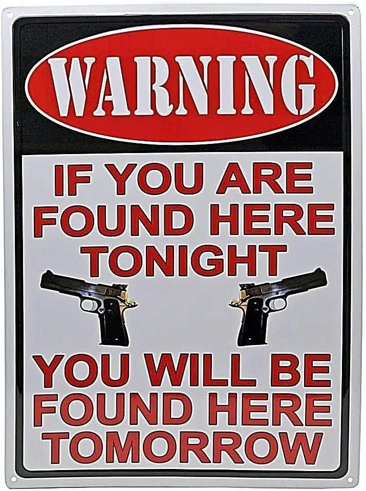 Metal Aluminum Plaque Sign Warning If You are Found Here Tonight Will Be Tomorrow Tin Sign for Home Bar Kitchen Pub Wall Decor S