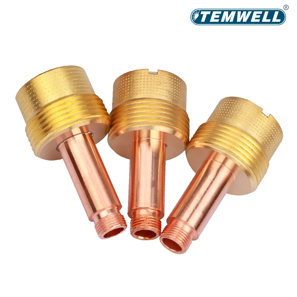 2/5Pcs 1.0/1.6/2.0/2.4/3.2/4.0mm Large Gas Lens Collet Body 45V0204 45V116 45V64 995795 45V63 For TIG WP17/18/26 Welding Torch