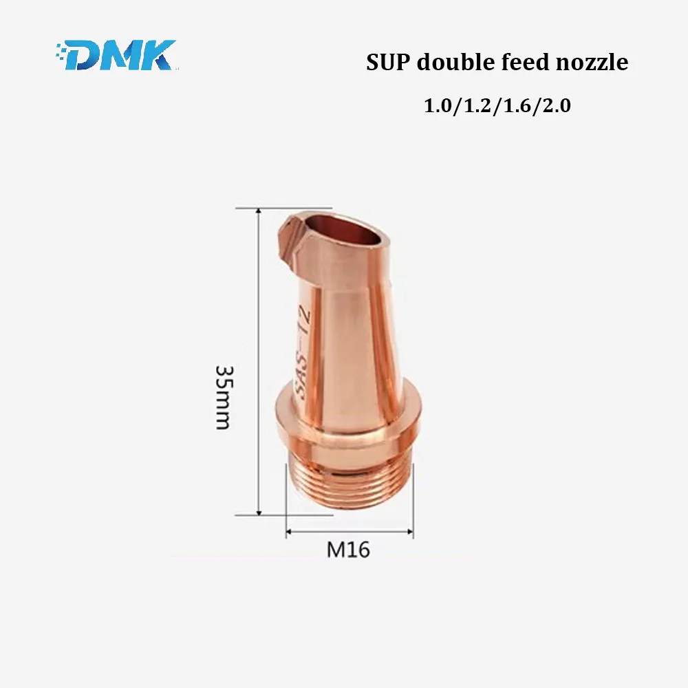 레이저 용접 깍지 더블 와이어 피더 구리 노즐, SUP QILIN BW101 HW970 HW980 핸드헬드 레이저 용접 건 헤드용 M12 M16