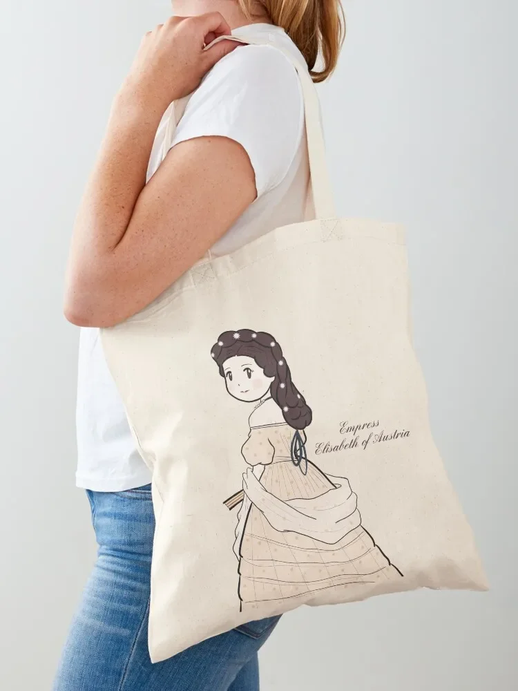 Cute Historical Characters - Empress Elisabeth Sissi of Austria Tote Bag tote bag Gift bags canvas shopping bag