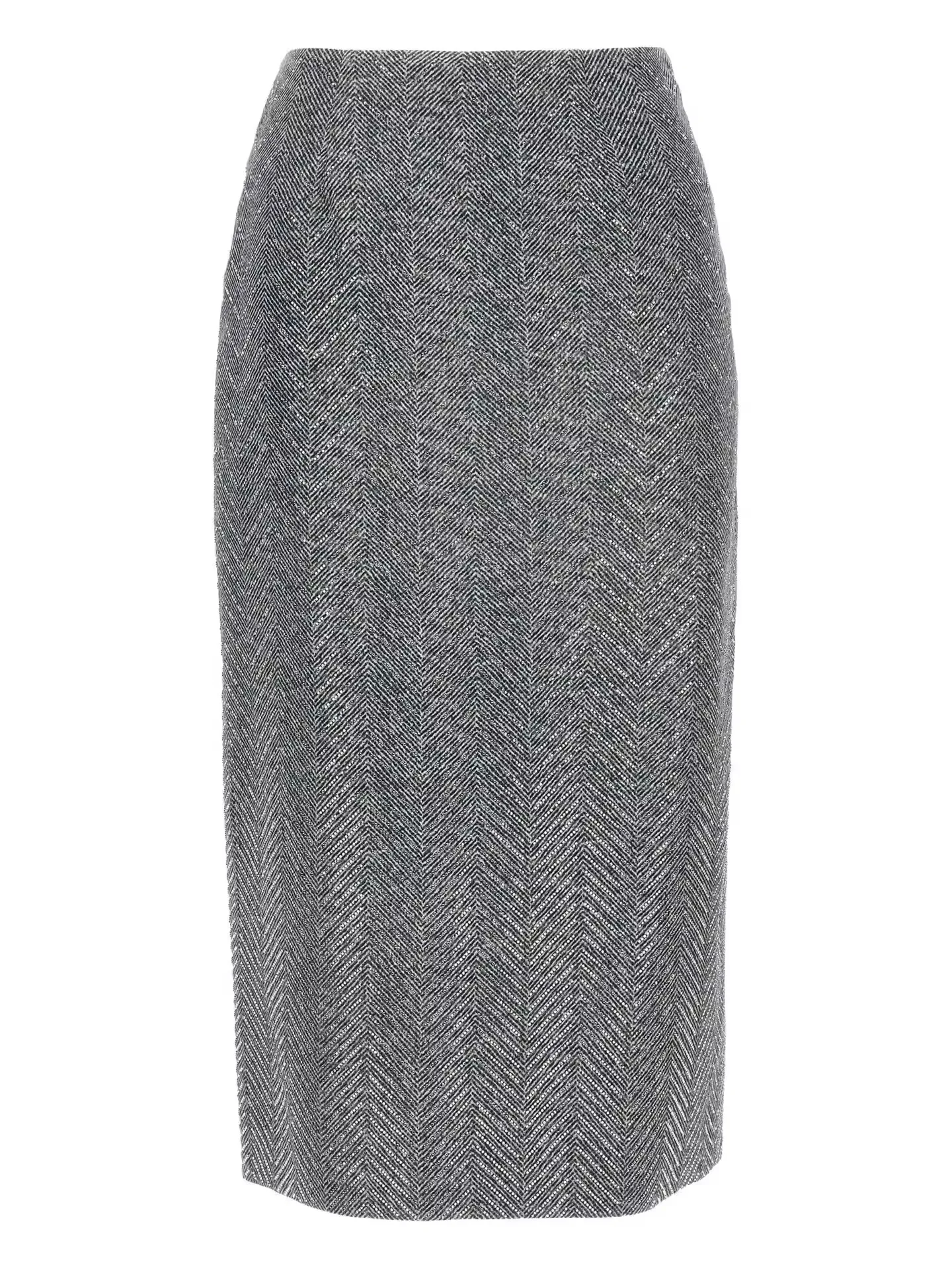 

2026 New Arrival Elegant Ladies Shiny Rhinestone Skirt High Quality Fashion Silk Grey Pencil Skirt