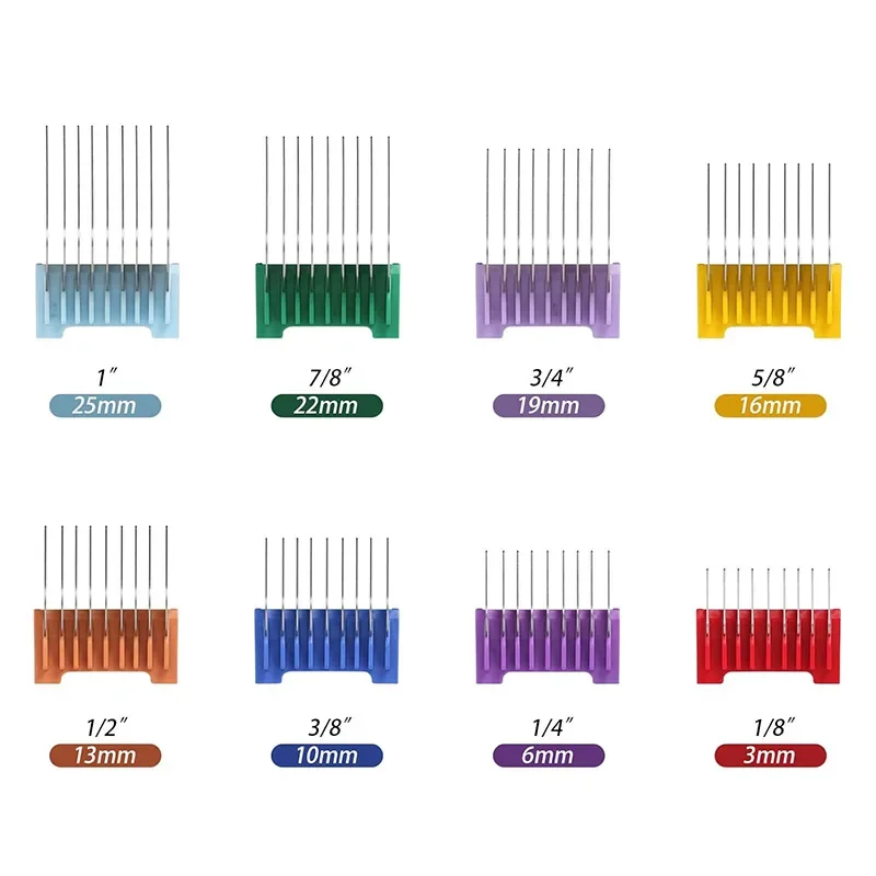 8 Colorful metal Comb set For Wahl Professional Animal Pet/Dog/Cat/Horse Clipper Arco,Bravura,Chromado,Creativa,Figura,Motion