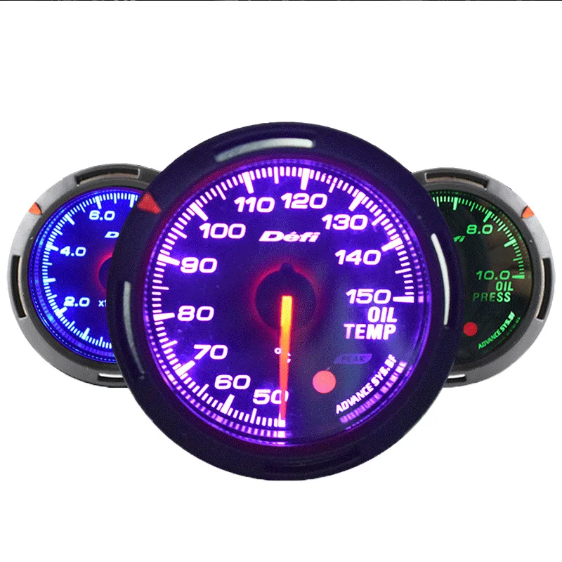 15 Colors universal Defi gauge Volt Water Temp Oil Temp Oil Press RPM boost Tachometer Meter