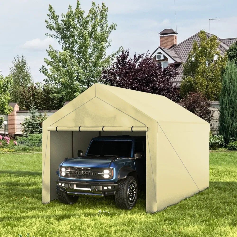 

10x20 ft Heavy Duty Carport with Removable Sidewalls,All Weather Carport Garage Party Tent Large Outdoor Canopy Storage Shed