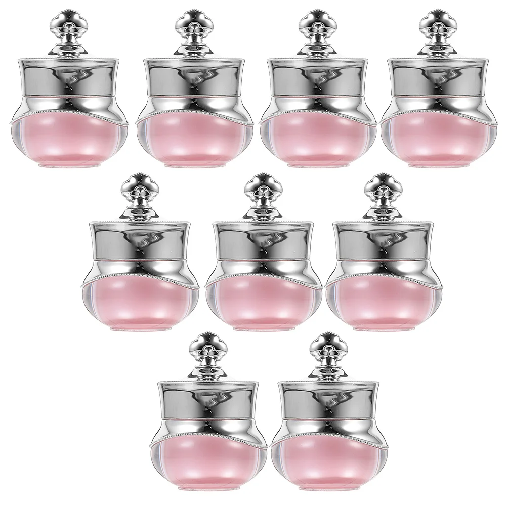 

9Pcs Acrylic Cream Jars Containers Refillable Empty Travel Cream Storage Jars Small Containers with Lids Wide Mouth Jar