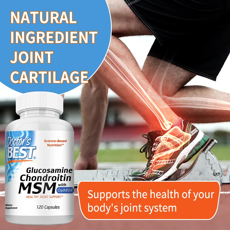 Glucosamine Chondroitin MSM with OptiMSM, Joint Support, Helps with Joint Mobility, Overall Health