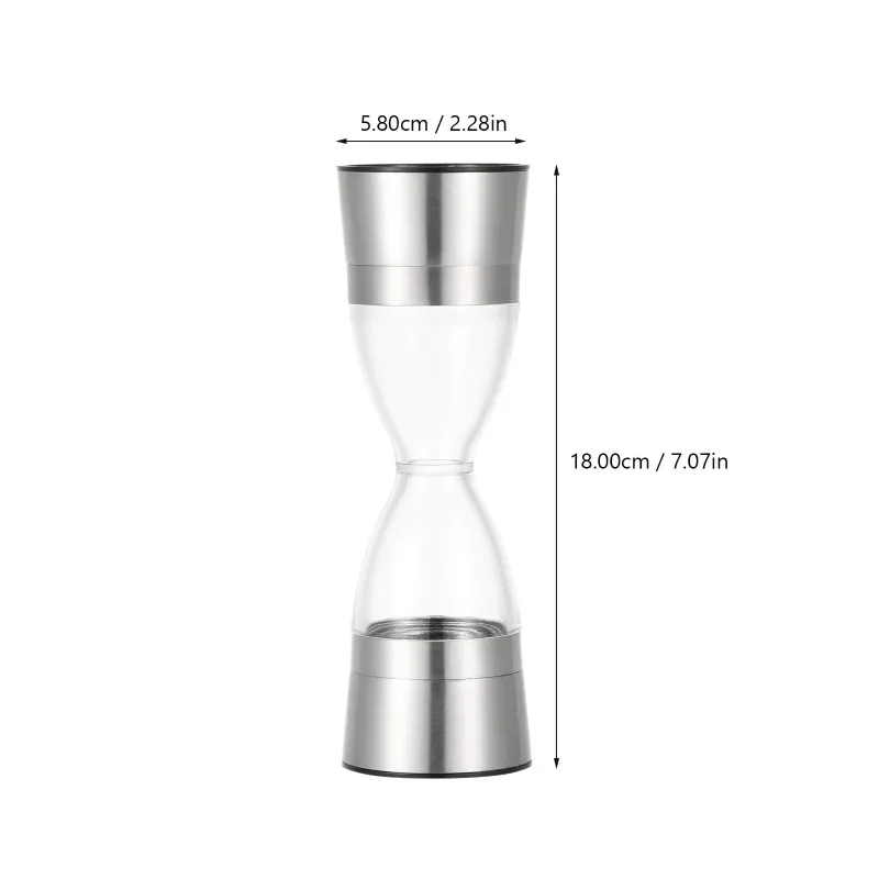 Manual Double Head Grinder Stainless Steel Pepper Mill for Grinding Salt and Cumin Easy to Use Hand Operated Kitchen Tools