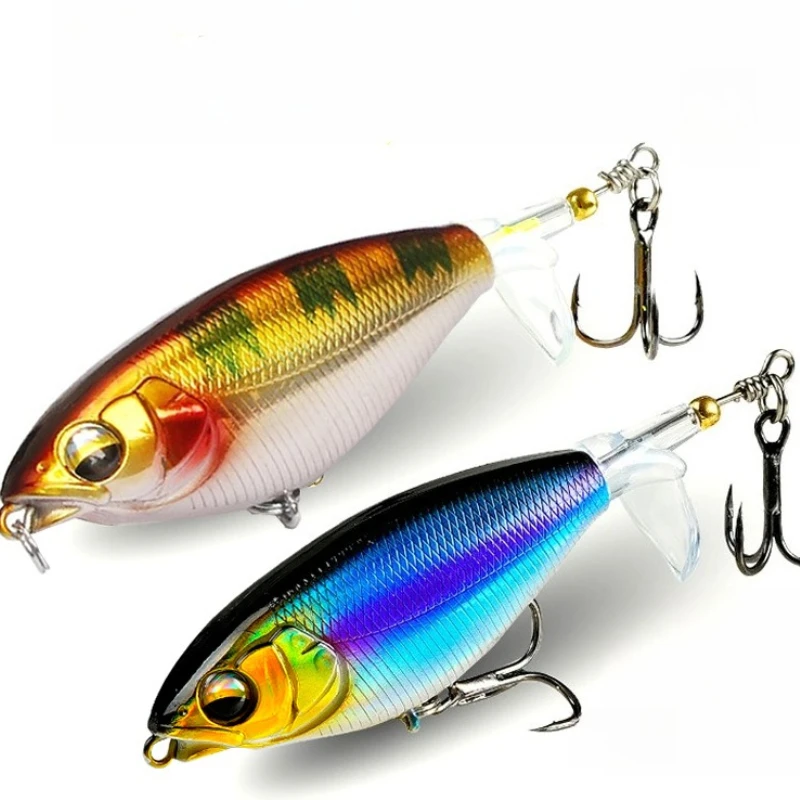 

6pcs 6g-7.5cm/11g-8.5cm Surface Tractor Spinning Hard Bait Bass Fake Popper Topwater Artificial Bait Long Shot