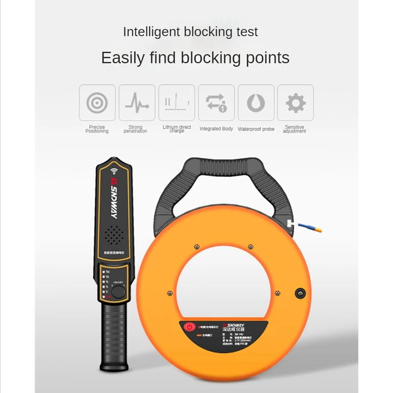 SNDWAY 720730 Pipeline Blockage Tester PVC Pipe Plugging Device Pipe Blockage Detection