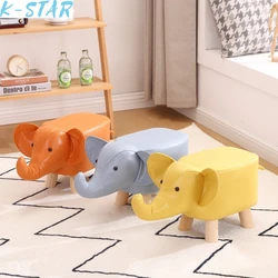 k-star Wooden animal stools living room cute shoe changing stools household low stools fashionable and creative benches