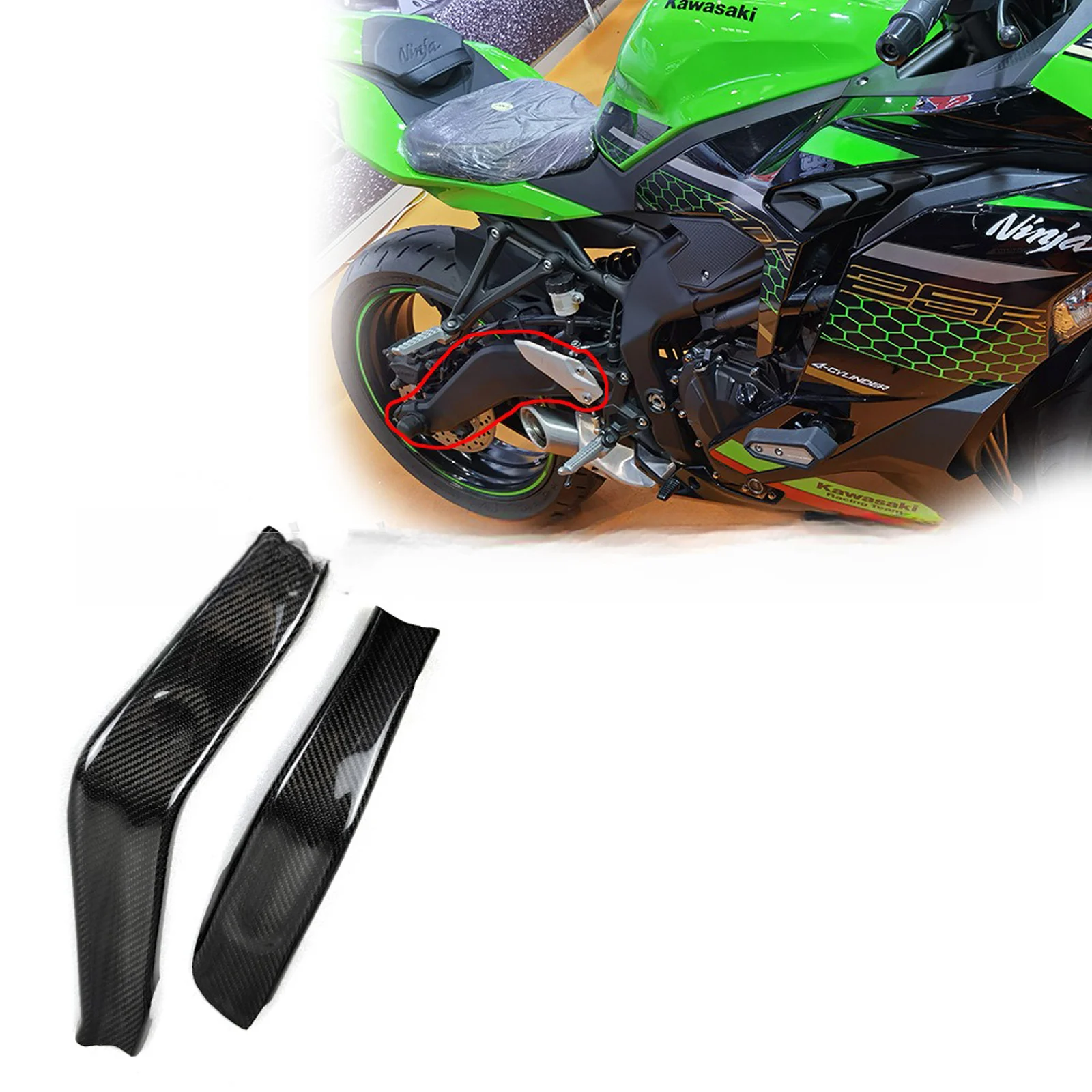 

3K Twill Dry Carbon Fiber Motorcycel Fairing Cover For Kawasaki ZX25R ZX4RR/4R
