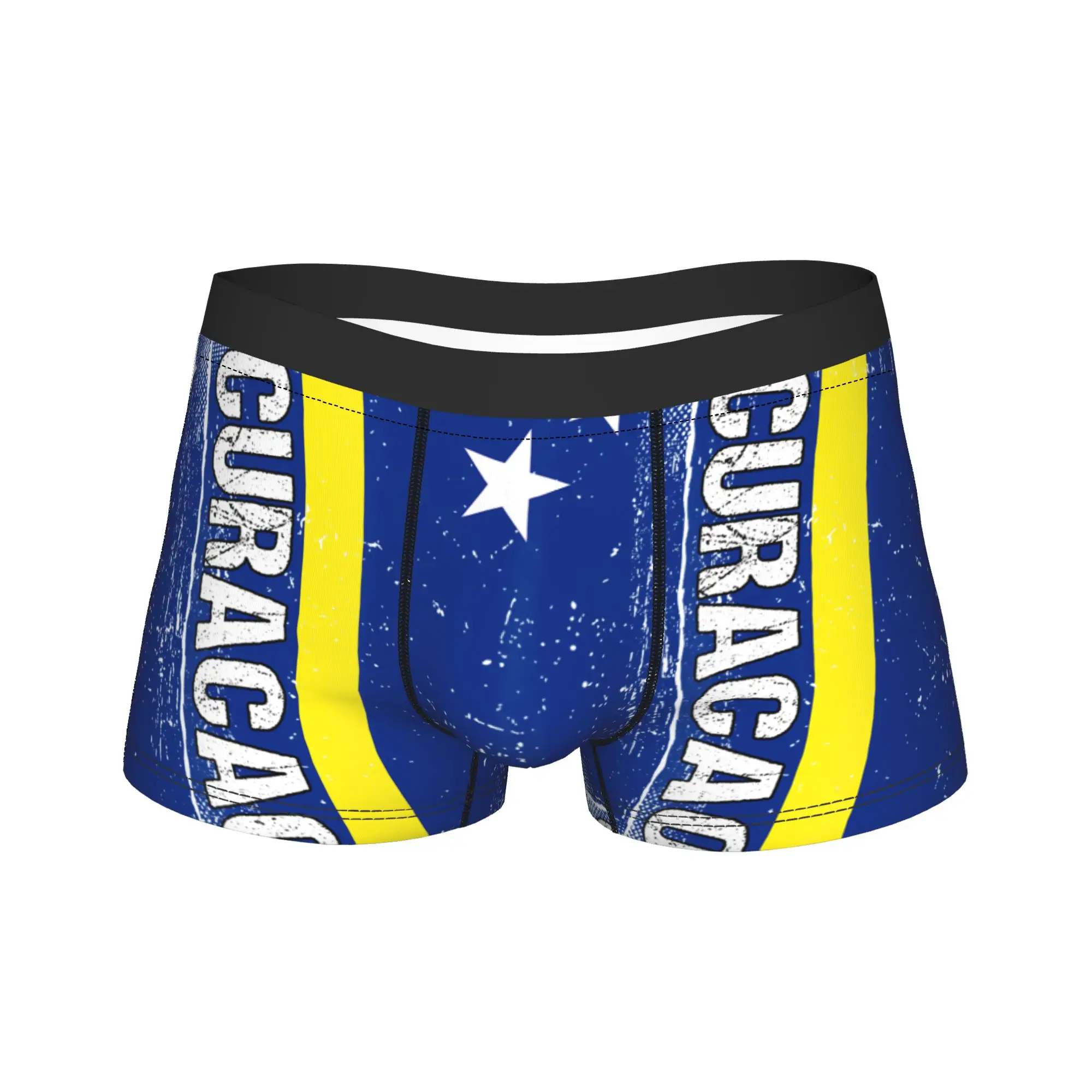 Curacaoan Flag Curacao Boxer Brief  Underwear Quality Male Breathable Trunk Custom DIY Large Size Panties