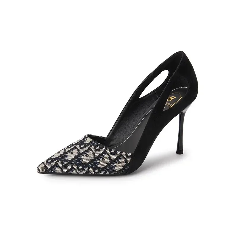 Zapatos De Mujer, zapatos De tacón lisos simples De verano, nuevas sandalias De tacón alto con punta estrecha, sandalias De diseñador para Mujer, Zapatillas De tacón para Mujer