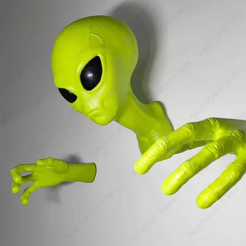 Artículos de Halloween 3D, veterinario OVNI alienígena verde, organismo extraterrestre, estudio de monstruo, adorno colgante de pared para salón, regalo