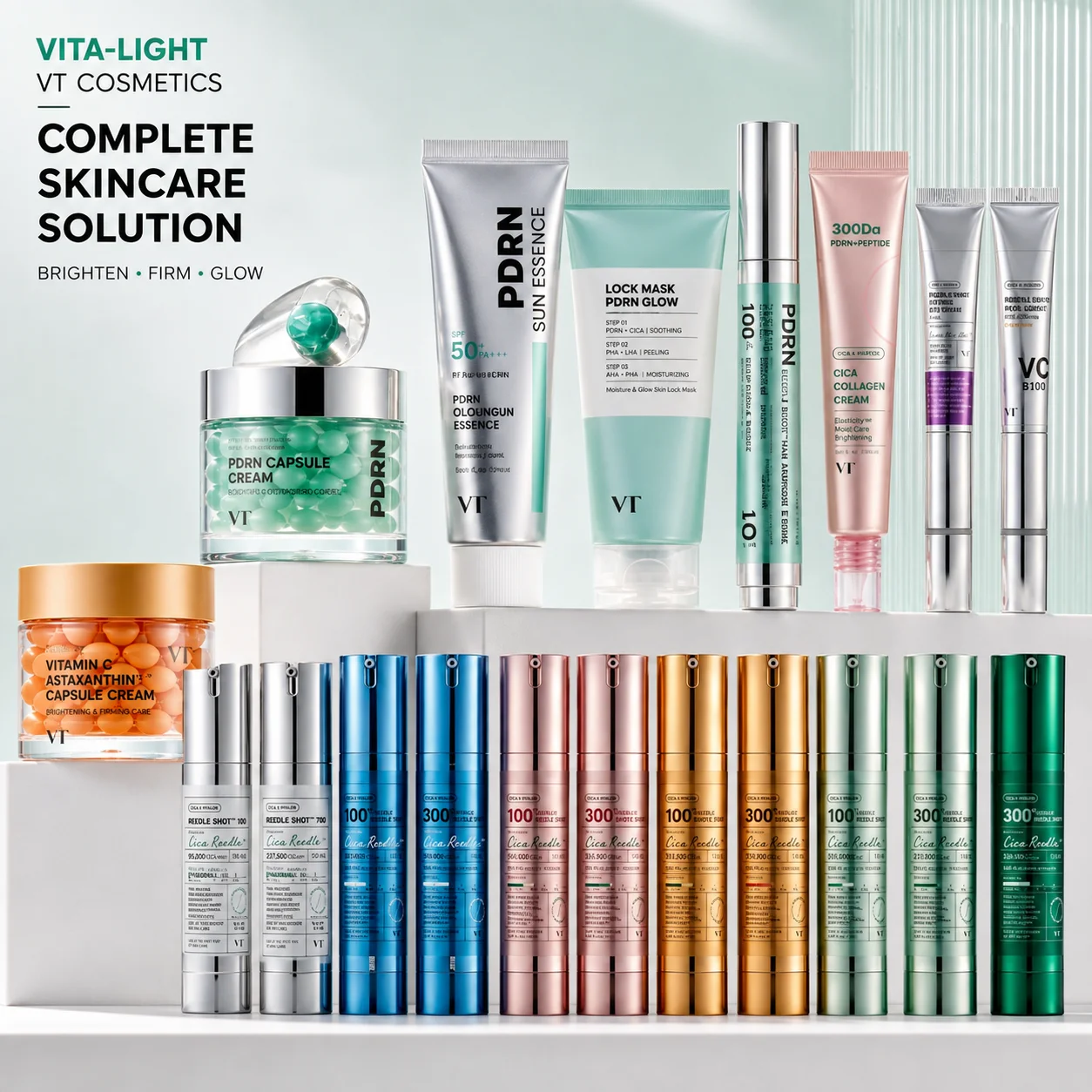 VT Cosmetics - PDRN Centella Asiatica Centella Firming Serum VC Capsule Cream Deep Nourishing Brightening Natural Glow K-Beauty