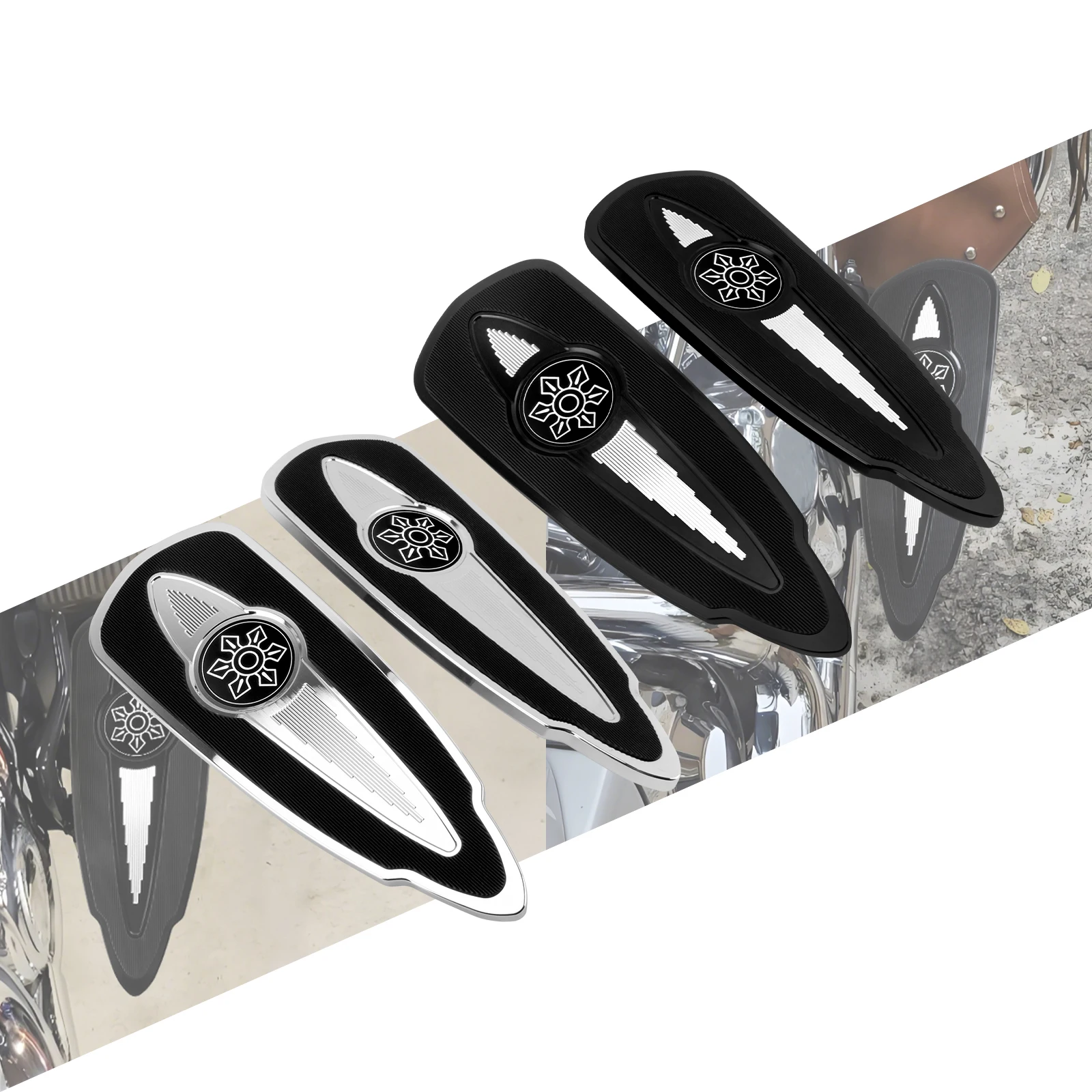 Motorcycle Aluminum Front Foot Peg Rider Floorboard Pads For Indian Specific Pursuit Challenger Sprngfield chief Roadmaster