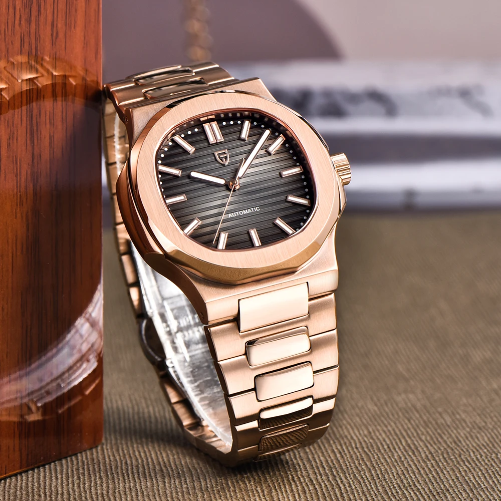 Relojes PAGANI DESIGN automáticos para hombre, reloj mecánico para hombre, Top deportivo de lujo, 100M, resistente al agua, reloj de zafiro AR, caja de regalo 2025