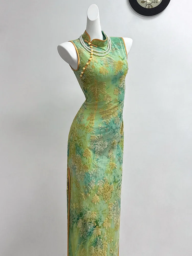 

Новинка 2025: Тонкий китайский винтажный топ с низким вырезом, маленького размера, для повседневной носки, высококачественный, средней длины.