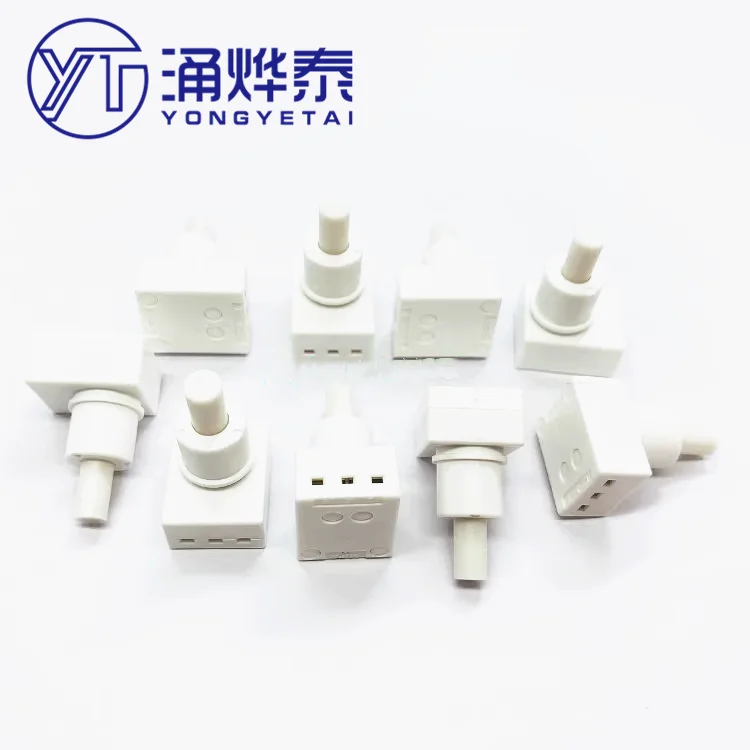 YYT 5PCS Reading light switch press self-reset switch SPED210203 white