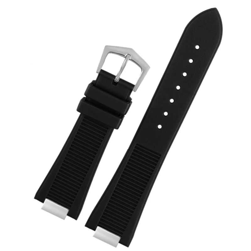 High Quality Sweatproof Silicone Watchbands for PP Patek Philippe Nautilus Series 5711 5712G Notched Strip Strap 25x13mm