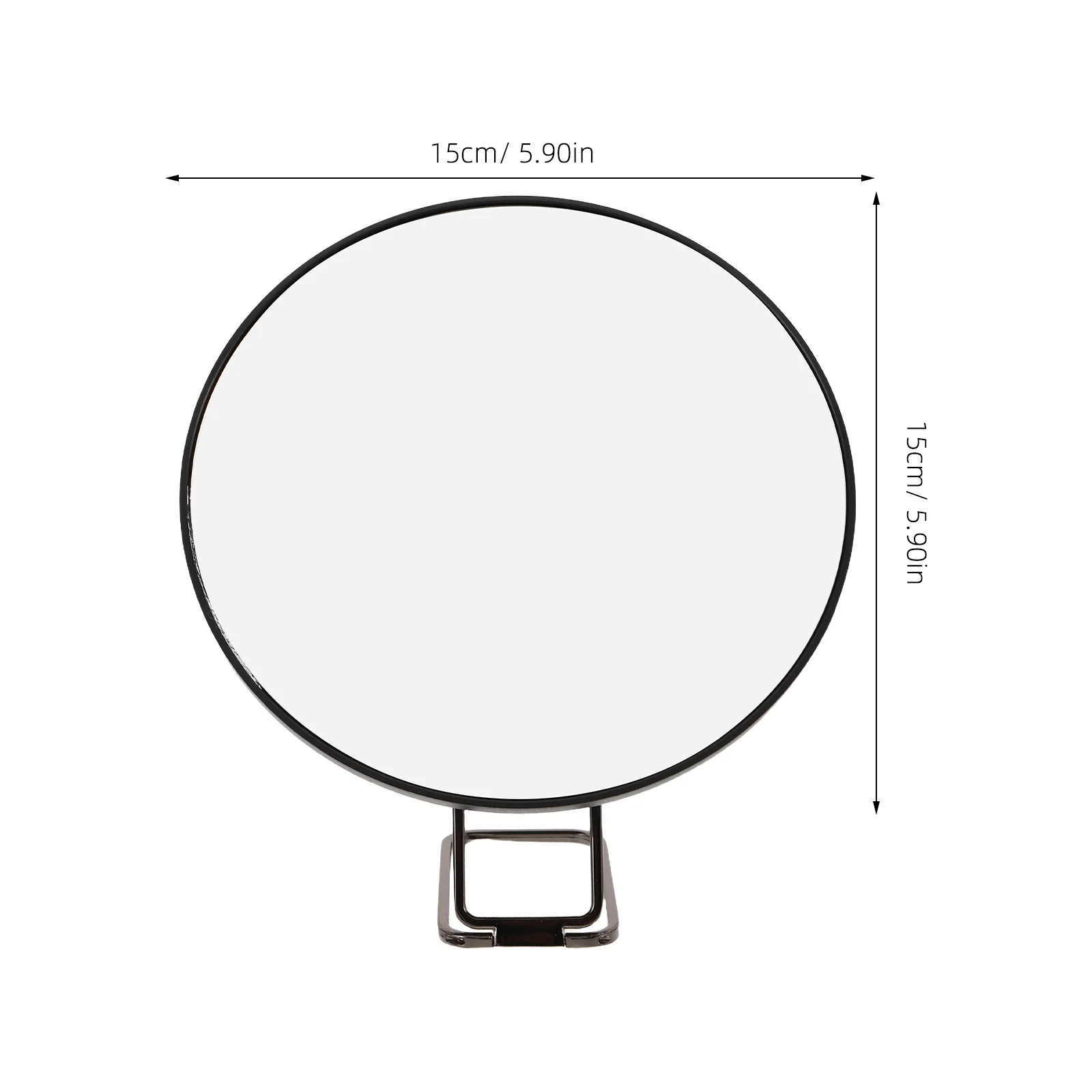 Specchio per trucco da 6 pollici con ingrandimento 10X con supporto in vetro trasparente senza distorsione per trucco da viaggio portatile per routine di bellezza domestica