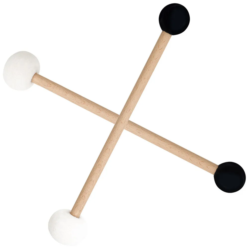 

2 шт. двусторонних молоточков для поющих чаш с резиновыми войлочными головками и деревянной ручкой для тибетских хрустальных чаш, аксессуары для медитации и звукотерапии