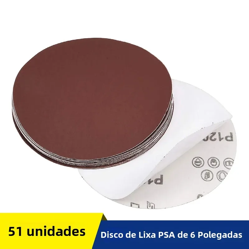 6 Polegada discos de lixamento psa 40-2000 grits auto vara lixa de óxido de alumínio para lixadeira orbital aleatória madeira metal polimento seco