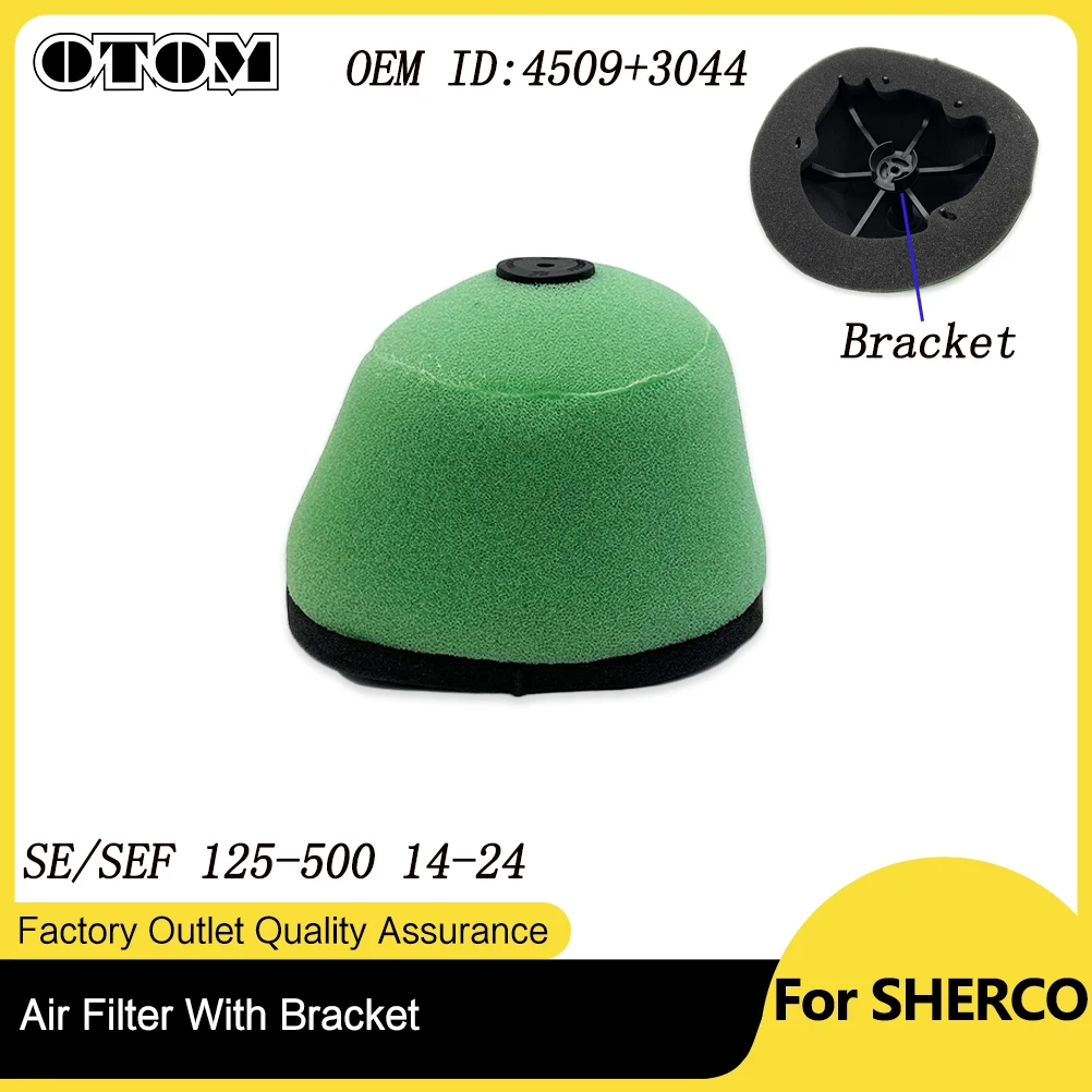 OTOM Motorcycle Air Filter With Bracket For SHERCO SE SEF 125-500 2014-2024 Engine Cleaning Protector Foam Sponge Layer Filters