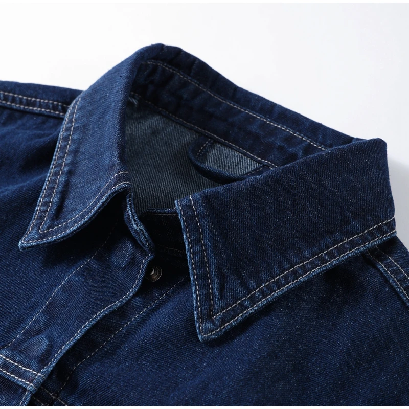 Zweiteiliges Vintage-Jeans-Set für Damen, einreihig, Reversgürtel, Jacke, passende Jeans mit hoher Taille und geradem Bein, lässiges tägliches Outfit – Detail 24
