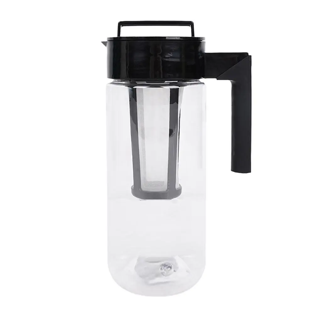 Silicone Handle Cold Brew Coffee Maker Airtight Seal Non-Slip Coffee Pots Filter Big Capacity Iced Tea Pitcher Home