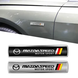 1Pcs Metal Alloy Car Wing Left & Right Side Badge Body Fender Stickers For Mazda MS 2 3 6 gg gj gh cx5 cx30 cx3 mx5 Axela Speed