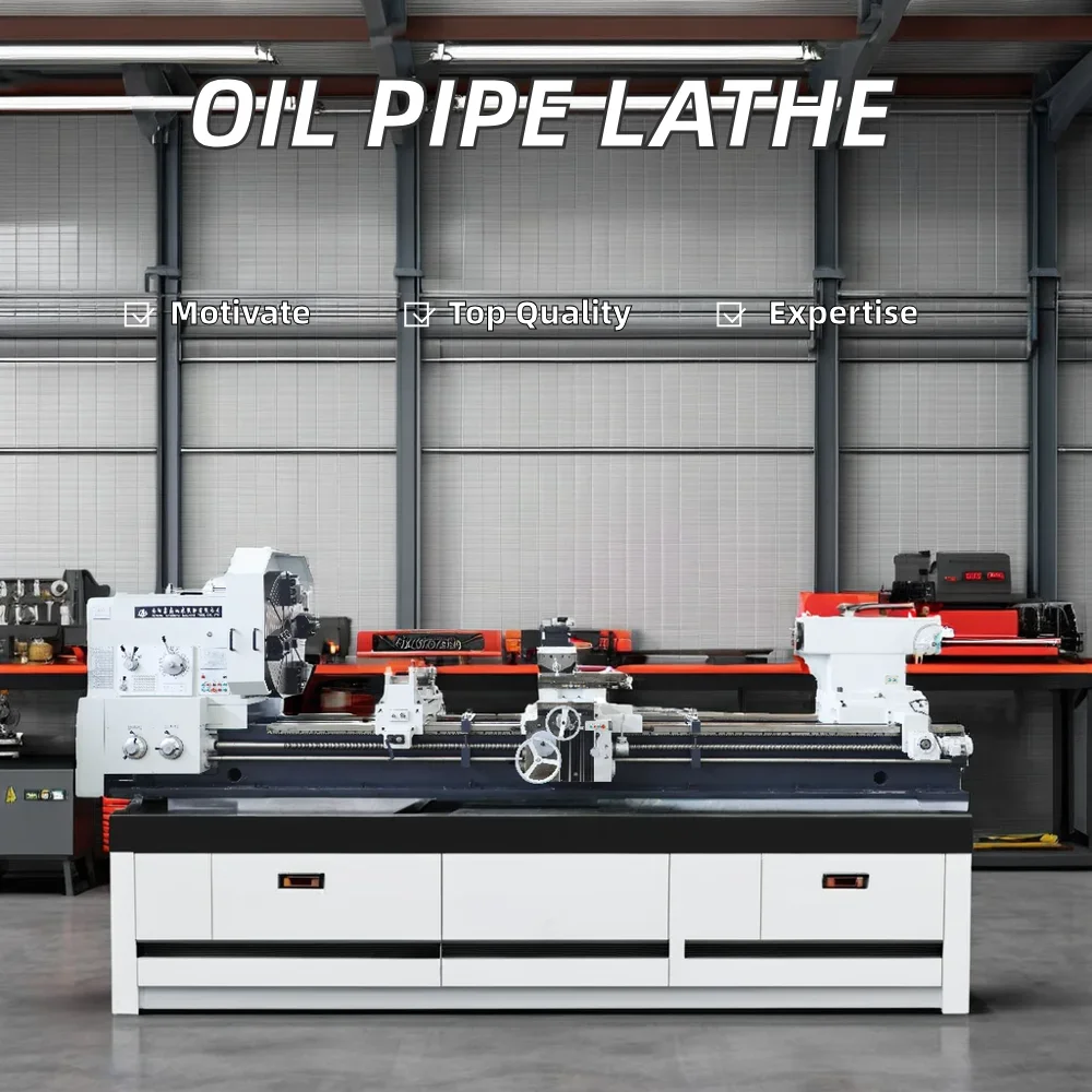 380v 50hz High-Accuracy CW6180 CW61100 CW61125Large Spindle Bore Horizontal Oil Field Pipe Thread Manual Lathe